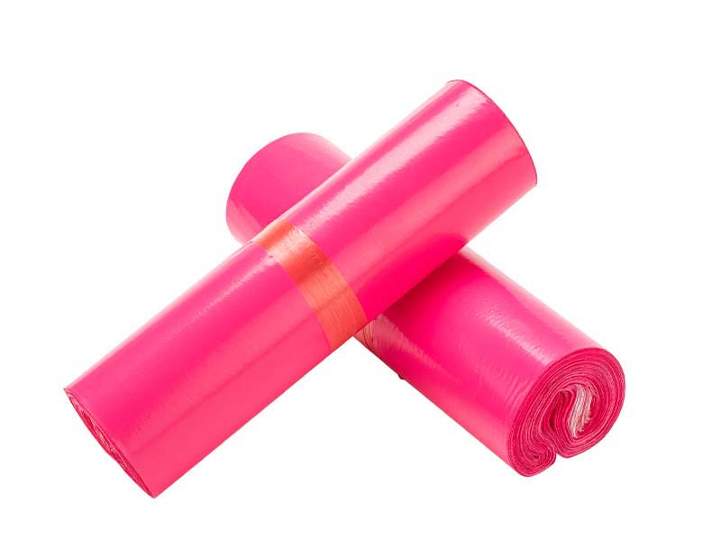 下花园玫红色快递袋-02